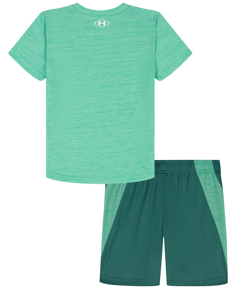 Under Armour Boys' 2T-7 Short-Sleeve T-Shirt and Shorts, 2-Piece Set