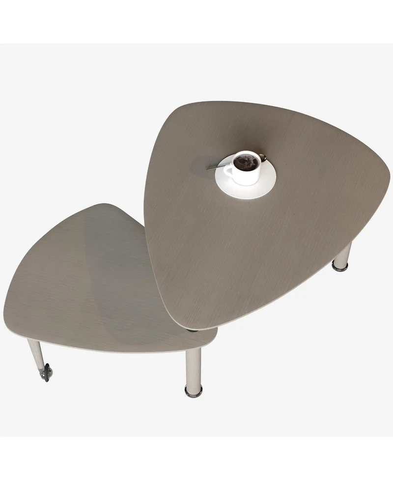 Streamdale Furniture Streamdale 360 Rotatable Coffee Table for Living Room, Solid Wood Legs, Modern Apartment Furniture