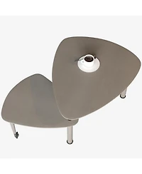 Streamdale Furniture Streamdale 360 Rotatable Coffee Table for Living Room, Solid Wood Legs, Modern Apartment Furniture