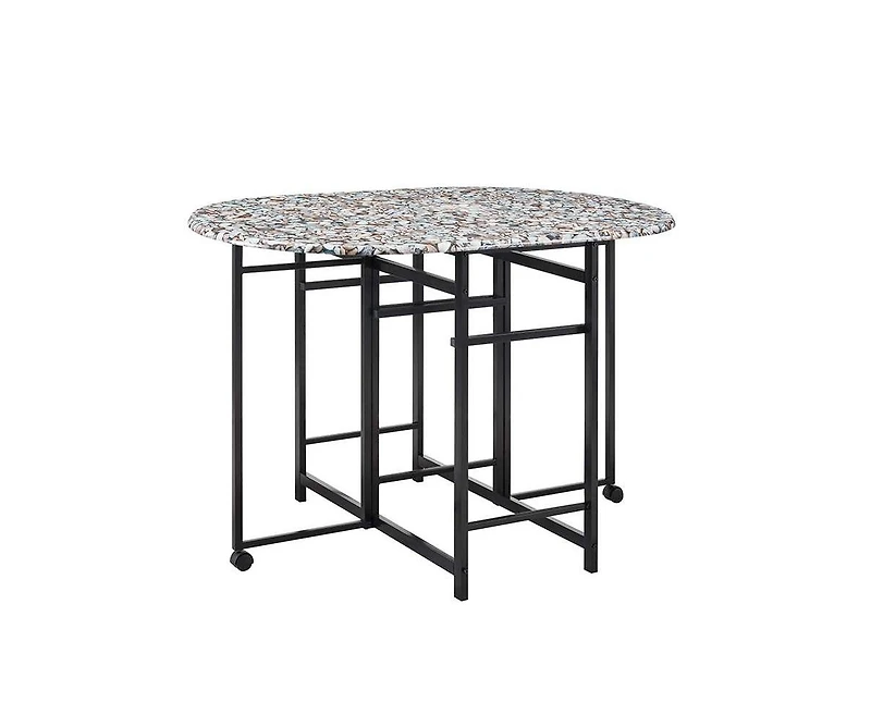 Kings Brand Furniture Comapct Dinette Set With Drop Leaf Table and 2 Comfortable Chair