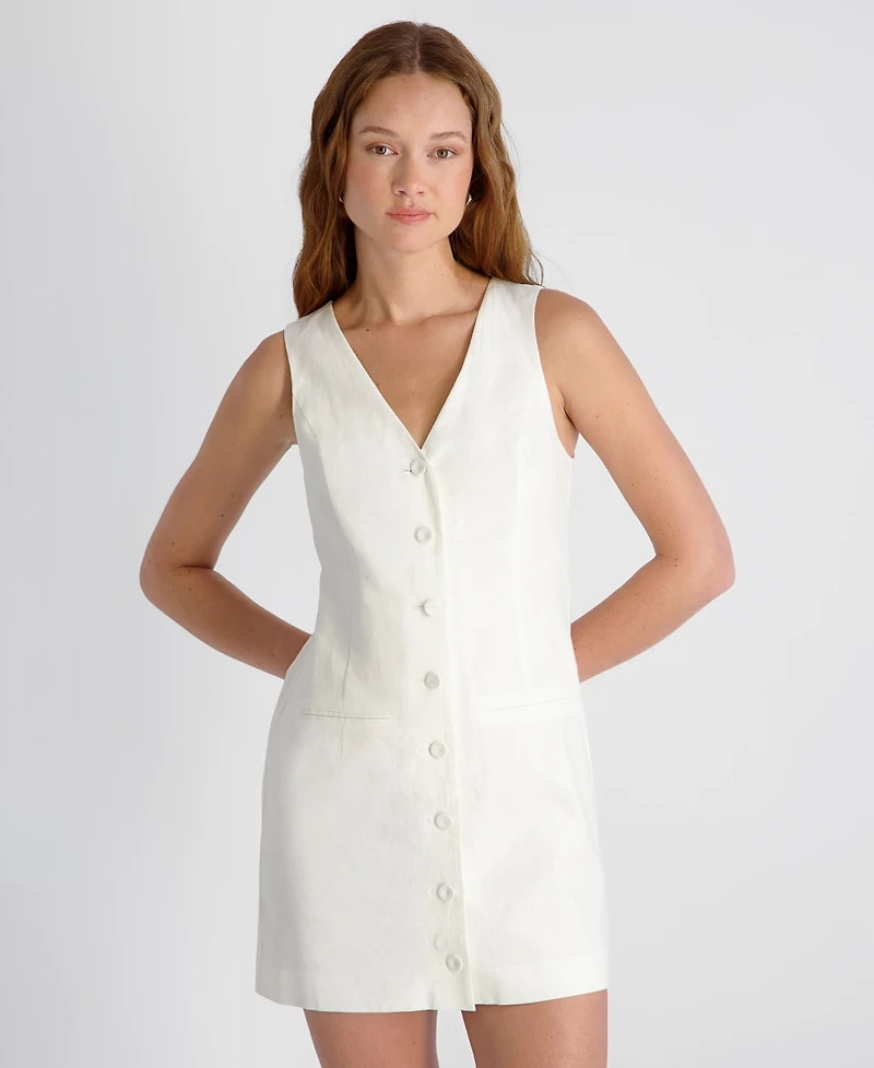 French Connection Women's V-Neck Sleeveless Mini Dress