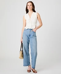 French Connection Women's V-Neck Tie-Front Top