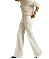 Reiss Women's Twill Patch-Pocket Flared Pants