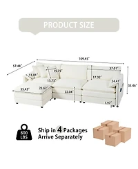 Streamdale Furniture Chenille Modular Sofa: Ultimate Comfort, Customizable, Modern Design
