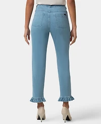 Hue Women's Ruffle Denim Skimmer Pull-On Sleepwear Pant