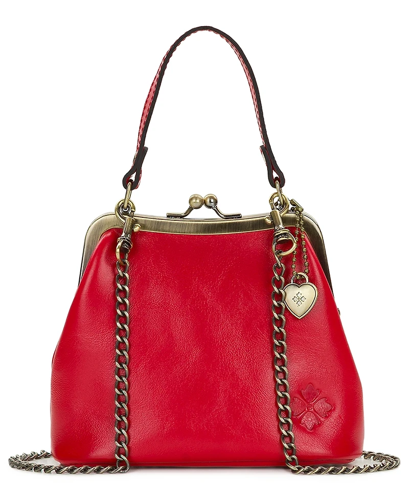 Patricia Nash Laureana Mini Leather Crossbody Frame Bag
