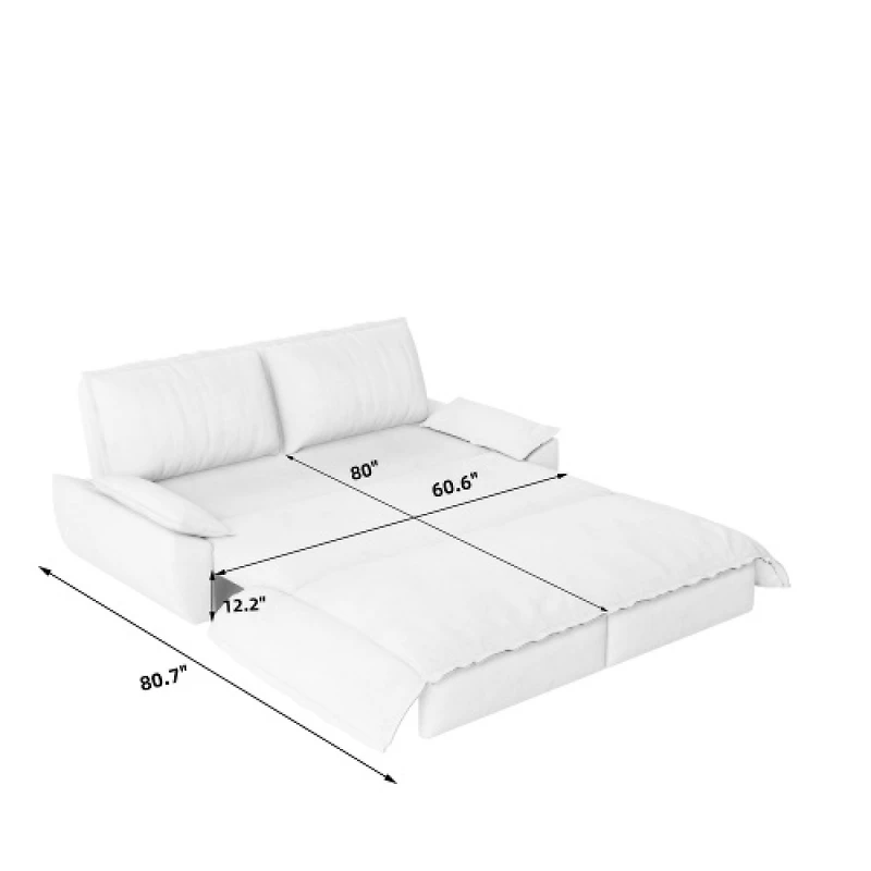 Streamdale Furniture 73.2" Queen Pull Out Sofa Bed, 3-in-1 Convertible Sleeper Loveseat,