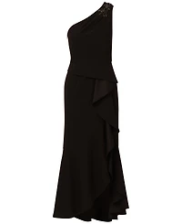 Adrianna Papell Women's Beaded One-Shoulder Gown