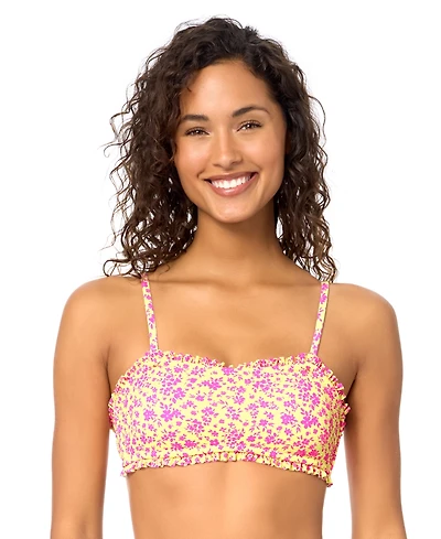 Raisins Women's Bandeau Neck Printed Swim Bikini Top