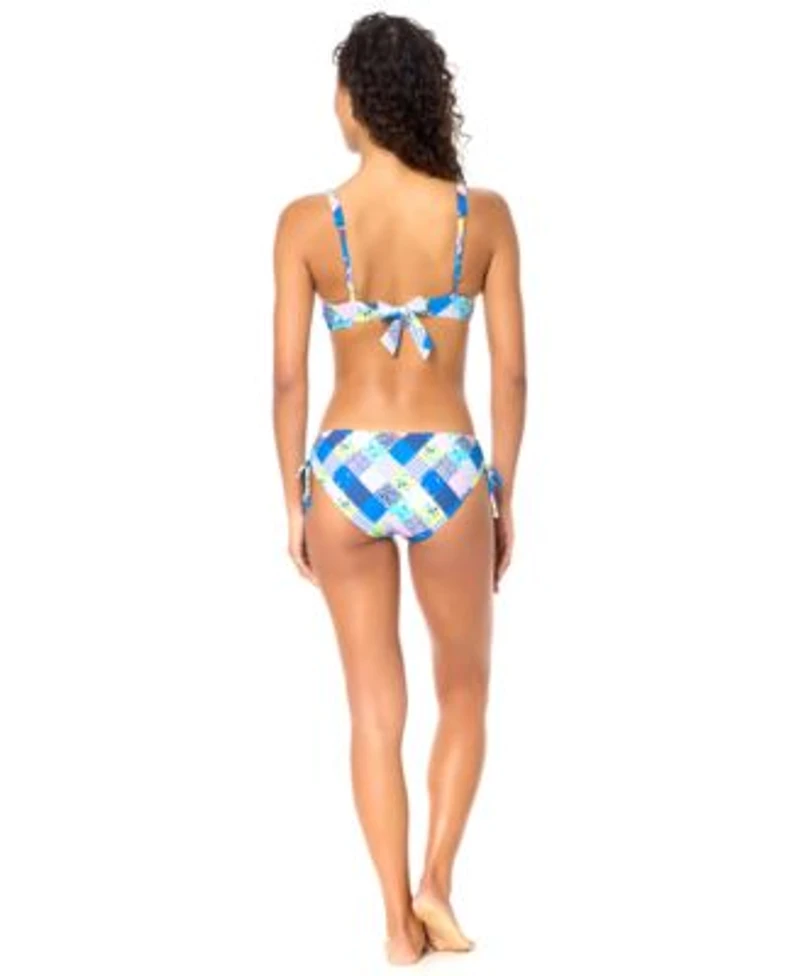 Raisins Womens Printed Scoop Neck Swim Bikini Top Oahu Printed Pull On Swim Bottoms