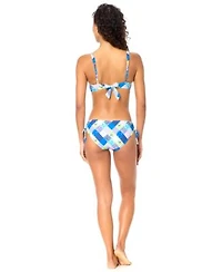Raisins Womens Printed Scoop Neck Swim Bikini Top Oahu Printed Pull On Swim Bottoms