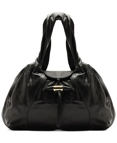 Arezzo Rita Extra-Large Decorative Tassel Snap Button Hobo Bag