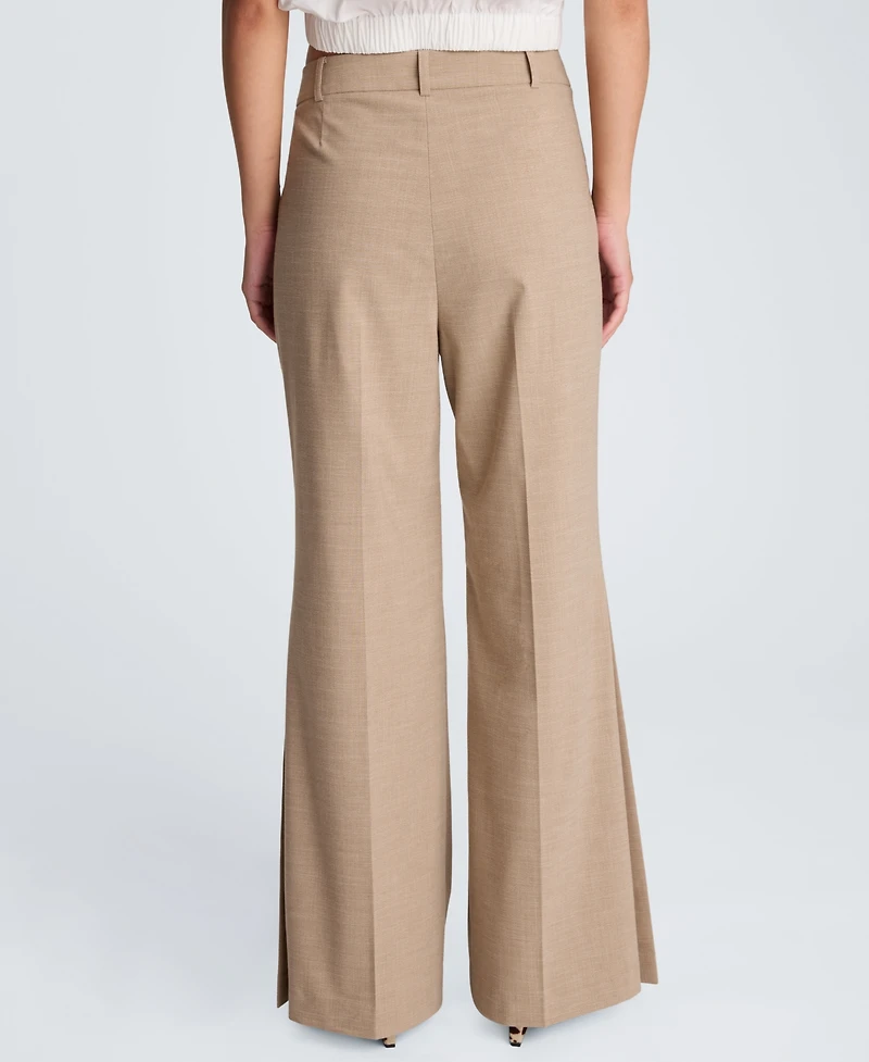 Kenneth Cole Women's Fly-Front Mid-Rise Flare Pants
