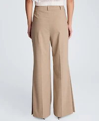 Kenneth Cole Women's Fly-Front Mid-Rise Flare Pants