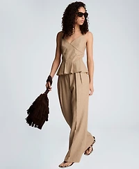 Kenneth Cole Women's Fitted V-Neck Cami Pleated Top