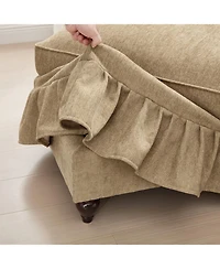 Streamdale Furniture Chenille Sleeper Sofa with Ottomans