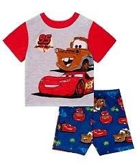Cars Toddler Boys' 2T-4T Graphic Short-Sleeve T-Shirt & Shorts, 2-Piece Set
