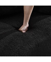 Streamdale Furniture Curved Loveseat Sofa, Teddy Velvet, No-Assembly, 350 lbs Capacity