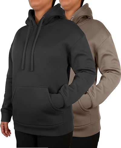 Blue Ice Women's Loose Fit Super Heavyweight Fleece-Lined Pullover Hoodie-2 Pack