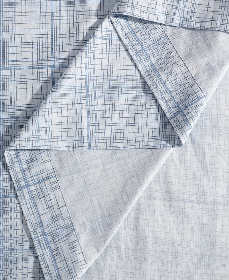 Calvin Klein Printed Washed 200-Thread Count Cotton Percale 4-Pc. Sheet Set