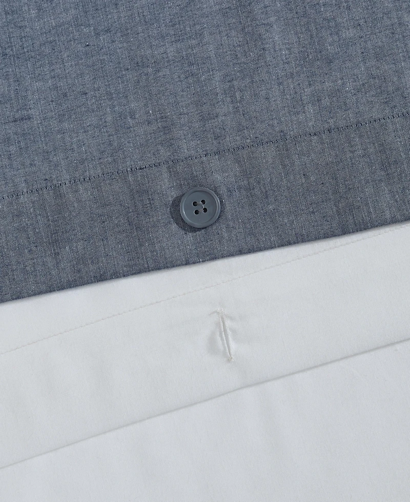 Calvin Klein Chambray Handkerchief 3-Pc. Duvet Cover Set