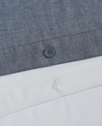 Calvin Klein Chambray Handkerchief 3-Pc. Duvet Cover Set