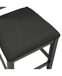 Streamdale Furniture Rustic Farmhouse Counter Height Dining Table Set with 4 Chairs