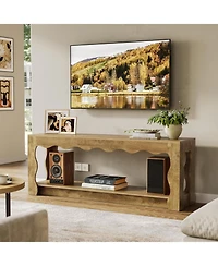 Tribesigns Tv Stand for 65 Inch Tv, Wooden Entertainment Center, Farmhouse Tv Media Console Table