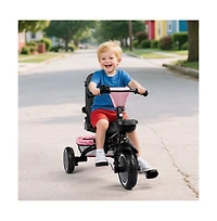 Kinder King 8-in-1 Folding Kids Tricycle Stroller with Adjustable Push Handle, Convertible Toddler