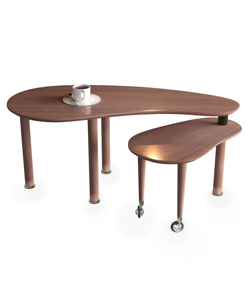 Streamdale Furniture Contemporary rotatable cocktail table with solid rubber wood legs