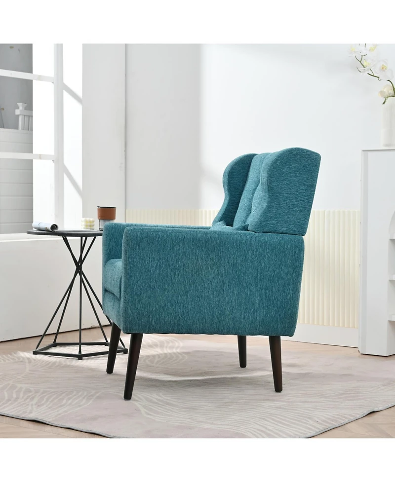 Streamdale Furniture Ergonomic Velvet Chair w/ Waist Support