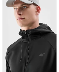 4F Men's Zipped Hooded Quick-Drying Training Sweatshirt