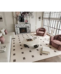 Streamdale Furniture 35" Cloud Shaped Coffee Table, Petal-Shaped Minimalist Table