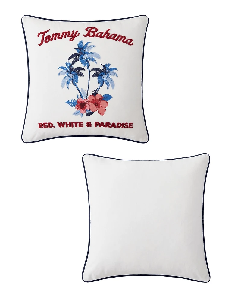 Tommy Bahama Home Palm Paradise Cotton Decorative Pillow, 20" x 20"