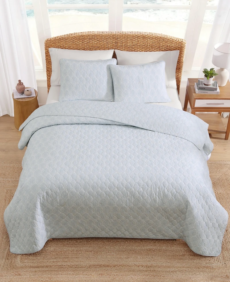 Tommy Bahama Home Line Palms Cotton Reversible 3-Pc. Quilt Set