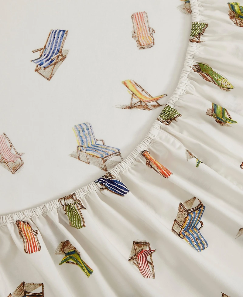 Tommy Bahama Home Beach Chairs 200-Thread Count Cotton Percale 4-Pc. Sheet Set, California King