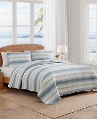 Tommy Bahama Home Prima Island Stripe Cotton Reversible 3-Pc. Quilt Set