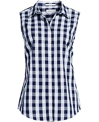 Lands' End Plus No Iron Sleeveless Shirt
