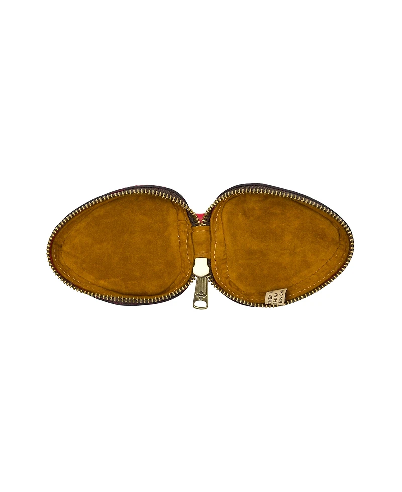 Patricia Nash Strawberry Zip Around Leather Mini Bag Charm