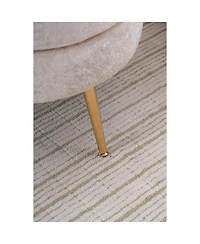 Streamdale Furniture Indoor Chenille Chair with Left Armrest & Lumbar Pillow, Lounge SofaFootstool