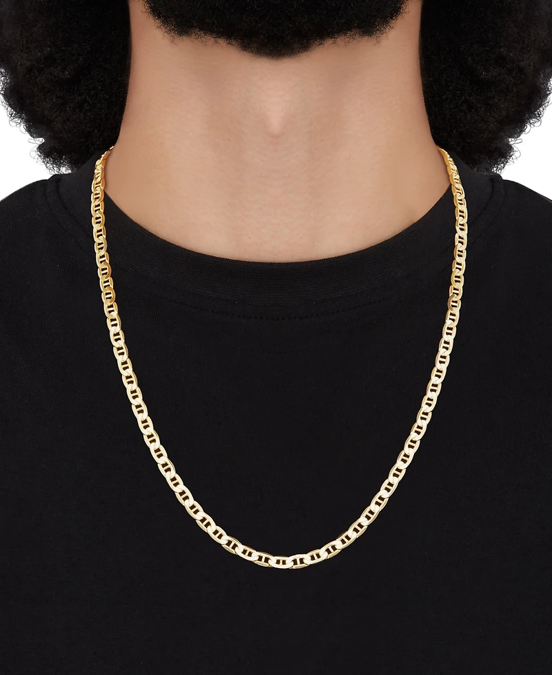 Lightweight Polished Mariner Link 24" Chain Necklace (5.5MM) in 14k Gold