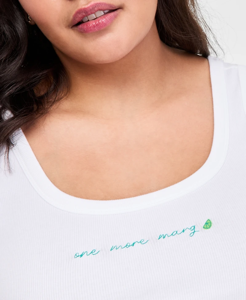 On 34th Trendy Plus Text Graphic Tank Top, Macy's Exclusive