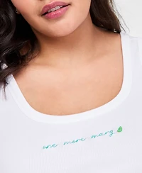 On 34th Trendy Plus Text Graphic Tank Top, Macy's Exclusive