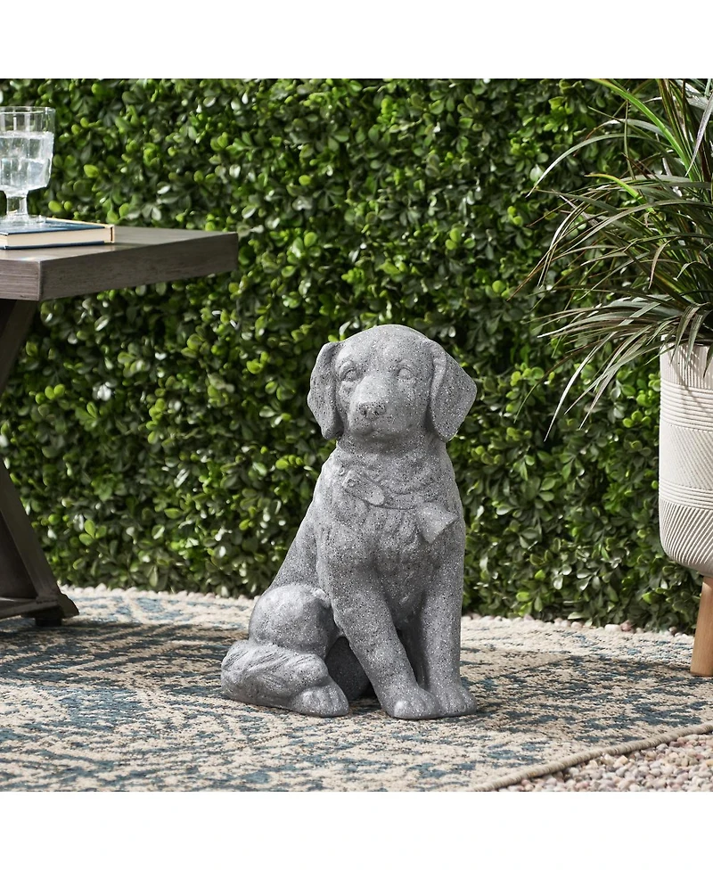 Streamdale Furniture Charming Puppy Garden Statue with Vintage Finish