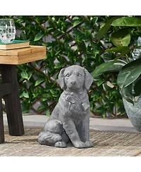 Streamdale Furniture Charming Puppy Garden Statue with Vintage Finish