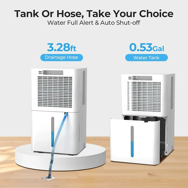 Cowsar 25 Pint Dehumidifier, 38dB Quiet, 3 Modes, Drain Hose