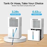 Cowsar 25 Pint Dehumidifier, 38dB Quiet, 3 Modes, Drain Hose