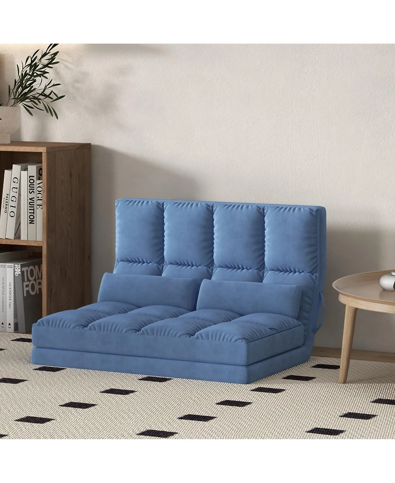 Boyel Living Convertible Floor Sofa Chair with Adjustable Backrest and Headrest