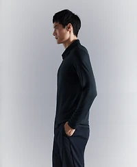 Mango Men's Comfort Stretch Zip Polo Shirt