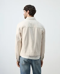 Mango Men's Cotton Pockets Denim Jacket